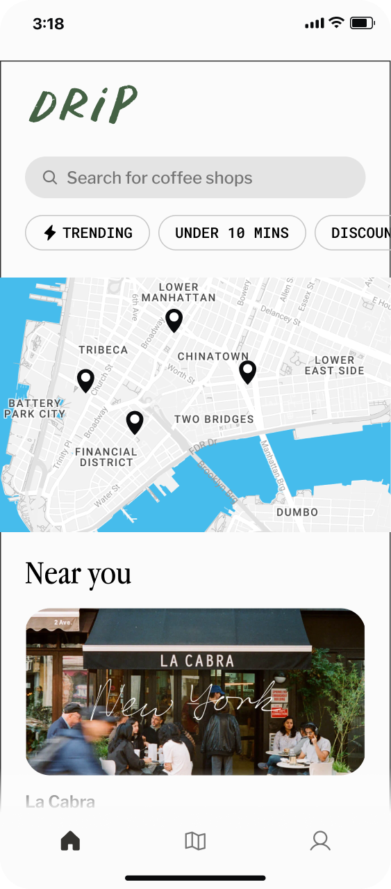 Drip - order coffee onchain - Farcaster Mini Apps screenshot